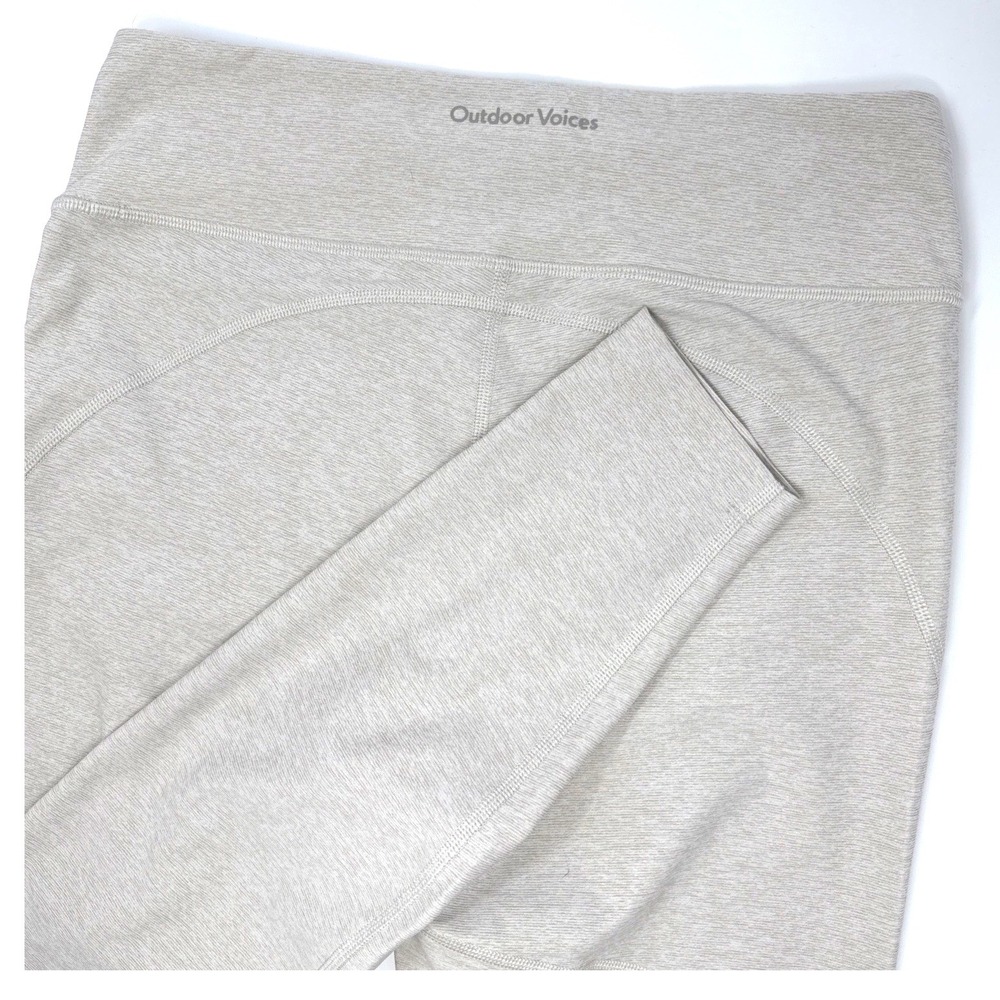 Outdoor Voices Oatmeal Heather High Rise Full Length Leggings Womens Medium
